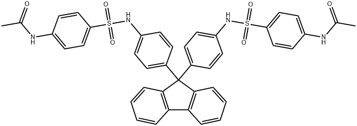 N,N'-[9H-fluorene-9,9-diylbis(4,1-phenyleneiminosulfonyl-4,1-phenylene)]diacetamide Struktur