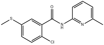 2-chloro-N-(6-methylpyridin-2-yl)-5-(methylsulfanyl)benzamide Struktur