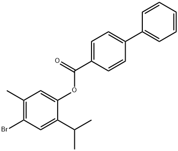 4-bromo-2-isopropyl-5-methylphenyl 4-biphenylcarboxylate Struktur