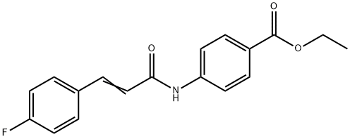 ethyl 4-{[3-(4-fluorophenyl)acryloyl]amino}benzoate Struktur