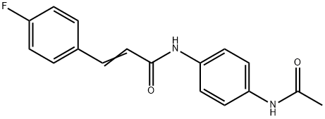 N-[4-(acetylamino)phenyl]-3-(4-fluorophenyl)acrylamide Struktur