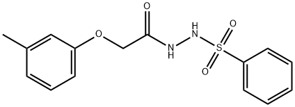 2-(3-methylphenoxy)-N'-(phenylsulfonyl)acetohydrazide Struktur