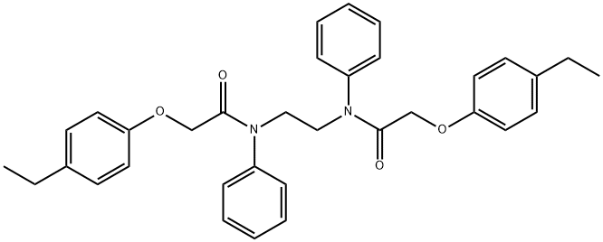 N,N'-1,2-ethanediylbis[2-(4-ethylphenoxy)-N-phenylacetamide] Struktur