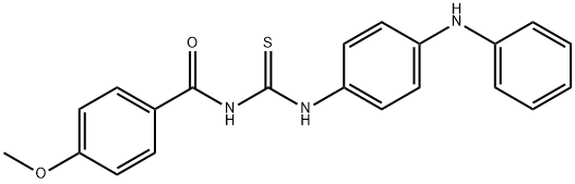 N-{[(4-anilinophenyl)amino]carbonothioyl}-4-methoxybenzamide Struktur