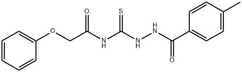 N-{[2-(4-methylbenzoyl)hydrazino]carbonothioyl}-2-phenoxyacetamide Struktur