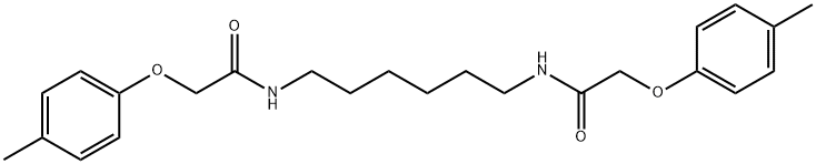 N,N'-1,6-hexanediylbis[2-(4-methylphenoxy)acetamide] Struktur