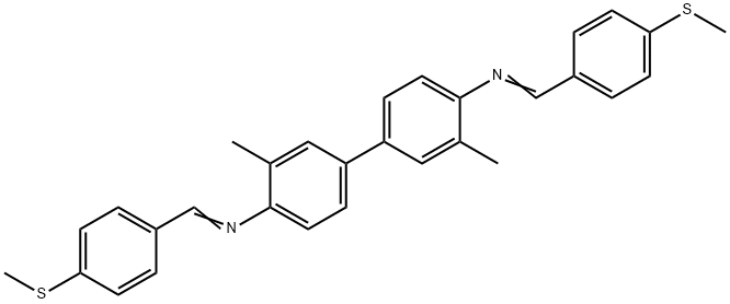 3,3'-dimethyl-N,N'-bis[4-(methylsulfanyl)benzylidene]-4,4'-biphenyldiamine Struktur