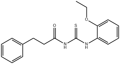 N-[(2-ethoxyphenyl)carbamothioyl]-3-phenylpropanamide Struktur