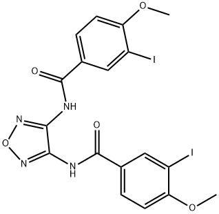 N,N'-1,2,5-oxadiazole-3,4-diylbis(3-iodo-4-methoxybenzamide) Struktur