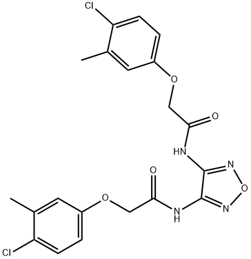 N,N'-1,2,5-oxadiazole-3,4-diylbis[2-(4-chloro-3-methylphenoxy)acetamide] Struktur