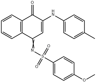 (Z)-4-methoxy-N-(4-oxo-3-(p-tolylamino)naphthalen-1(4H)-ylidene)benzenesulfonamide Struktur