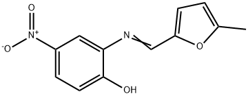 2-{[(5-methyl-2-furyl)methylene]amino}-4-nitrophenol Struktur