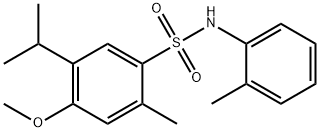 4-methoxy-2-methyl-N-(2-methylphenyl)-5-(propan-2-yl)benzenesulfonamide Struktur