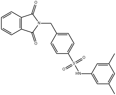 N-(3,5-dimethylphenyl)-4-[(1,3-dioxoisoindol-2-yl)methyl]benzenesulfonamide Struktur