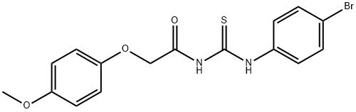 N-{[(4-bromophenyl)amino]carbonothioyl}-2-(4-methoxyphenoxy)acetamide Struktur