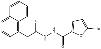 5-bromo-N'-(1-naphthylacetyl)-2-furohydrazide Struktur