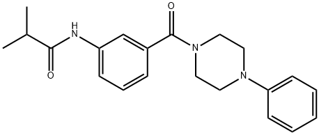 2-methyl-N-[3-(4-phenylpiperazine-1-carbonyl)phenyl]propanamide Struktur