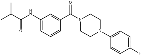 N-[3-[4-(4-fluorophenyl)piperazine-1-carbonyl]phenyl]-2-methylpropanamide Struktur