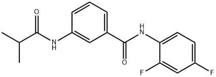 N-(2,4-difluorophenyl)-3-[(2-methylpropanoyl)amino]benzamide Struktur