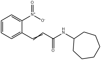 (E)-N-cycloheptyl-3-(2-nitrophenyl)prop-2-enamide Struktur