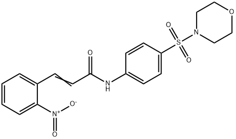 (2E)-N-[4-(morpholin-4-ylsulfonyl)phenyl]-3-(2-nitrophenyl)prop-2-enamide Struktur