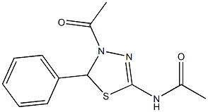 N-(3-acetyl-2-phenyl-2H-1,3,4-thiadiazol-5-yl)acetamide Struktur