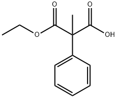 Propanedioic acid, 2-methyl-2-phenyl-, 1-ethyl ester Struktur