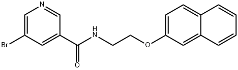 5-bromo-N-(2-naphthalen-2-yloxyethyl)pyridine-3-carboxamide Struktur