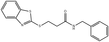 3-(1,3-benzothiazol-2-ylsulfanyl)-N-benzylpropanamide Struktur