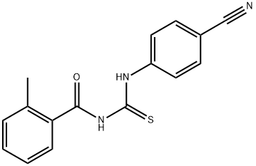 N-{[(4-cyanophenyl)amino]carbonothioyl}-2-methylbenzamide Struktur