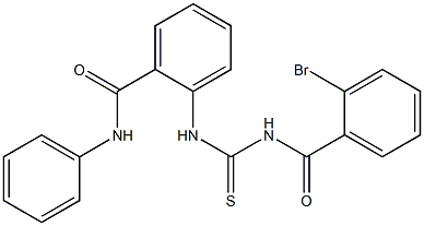 N-({[2-(anilinocarbonyl)phenyl]amino}carbonothioyl)-2-bromobenzamide Struktur