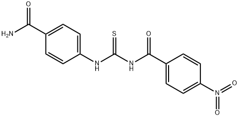 4-[(4-nitrobenzoyl)carbamothioylamino]benzamide Struktur