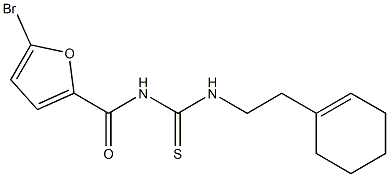 5-bromo-N-({[2-(1-cyclohexen-1-yl)ethyl]amino}carbonothioyl)-2-furamide Struktur