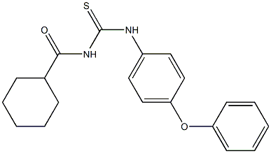 N-{[(4-phenoxyphenyl)amino]carbonothioyl}cyclohexanecarboxamide Struktur