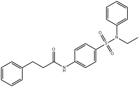 N-(4-{[ethyl(phenyl)amino]sulfonyl}phenyl)-3-phenylpropanamide Struktur