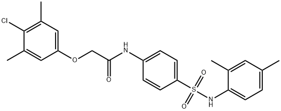 2-(4-chloro-3,5-dimethylphenoxy)-N-(4-{[(2,4-dimethylphenyl)amino]sulfonyl}phenyl)acetamide Struktur