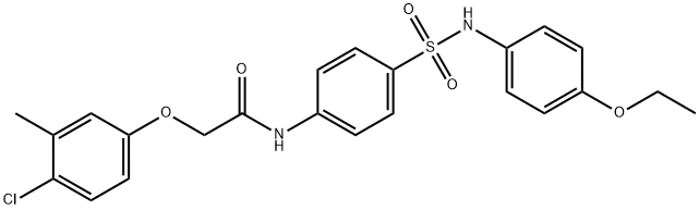 2-(4-chloro-3-methylphenoxy)-N-(4-{[(4-ethoxyphenyl)amino]sulfonyl}phenyl)acetamide Struktur