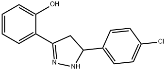 2-[5-(4-chlorophenyl)-4,5-dihydro-1H-pyrazol-3-yl]phenol Structure