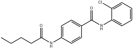 N-(2-chlorophenyl)-4-(pentanoylamino)benzamide Struktur