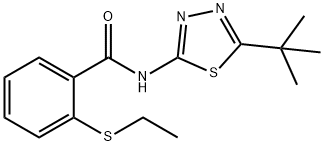 N-(5-tert-butyl-1,3,4-thiadiazol-2-yl)-2-(ethylsulfanyl)benzamide Struktur