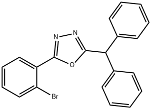 2-(2-bromophenyl)-5-(diphenylmethyl)-1,3,4-oxadiazole Struktur