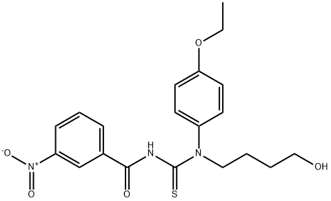 N-{[(4-ethoxyphenyl)(4-hydroxybutyl)amino]carbonothioyl}-3-nitrobenzamide Struktur