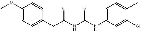 N-{[(3-chloro-4-methylphenyl)amino]carbonothioyl}-2-(4-methoxyphenyl)acetamide Struktur