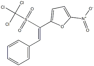 2-nitro-5-[2-phenyl-1-(trichloromethylsulfonyl)ethenyl]furan|