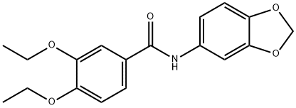 N-(1,3-benzodioxol-5-yl)-3,4-diethoxybenzamide Struktur