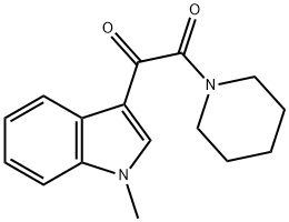 1-(1-Methyl-1H-indol-3-yl)-2-piperidin-1-yl-ethane-1,2-dione Struktur