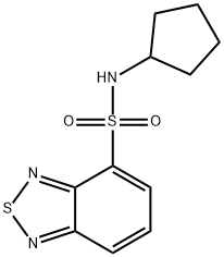 N-cyclopentylbenzo[c][1,2,5]thiadiazole-4-sulfonamide Struktur