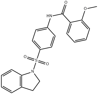 N-[4-(2,3-dihydroindol-1-ylsulfonyl)phenyl]-2-methoxybenzamide Struktur