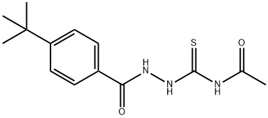 N-{[2-(4-tert-butylbenzoyl)hydrazino]carbonothioyl}acetamide Struktur