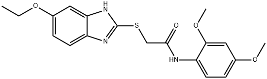 N-(2,4-dimethoxyphenyl)-2-[(5-ethoxy-1H-benzimidazol-2-yl)sulfanyl]acetamide Struktur